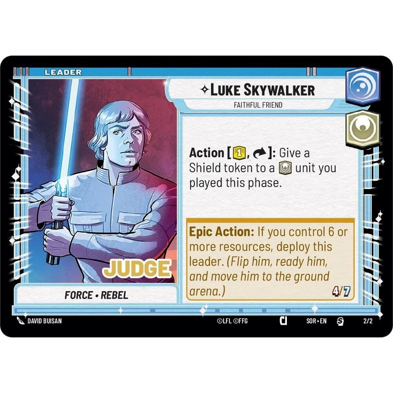 Luke Skywalker – Faithful Friend (3/002) (Judge Promo) (002/002) [Spark of Rebellion Promos]