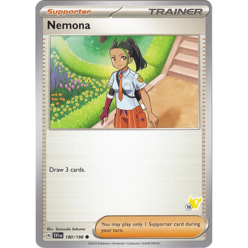 Nemona (180/198) (Pikachu Stamp #13) [Battle Academy 2024]