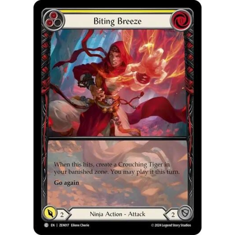 Biting Breeze (Yellow) [ZEN017] (Part the Mistveil Zen Blitz Deck)