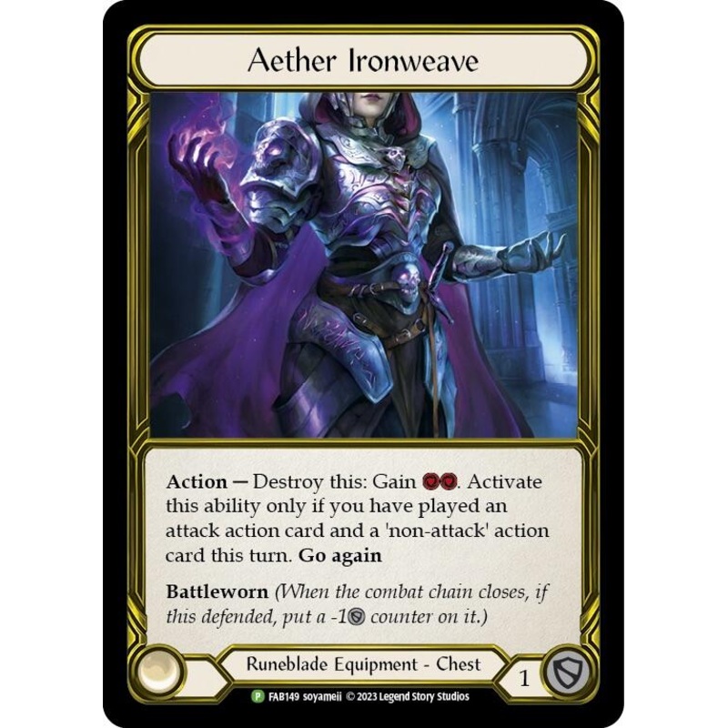 Aether Ironweave (Golden) [FAB149] (Promo)  Cold Foil