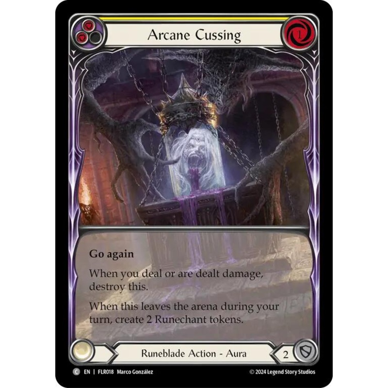 Arcane Cussing (Yellow) [FLR018] (Rosetta Florian Blitz Deck)