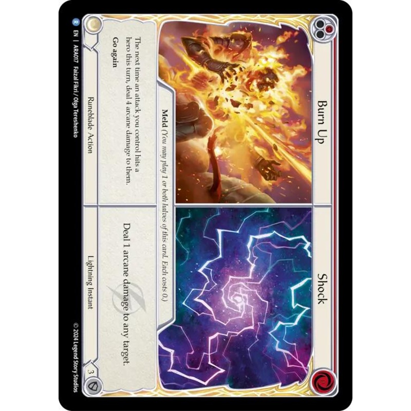 Burn Up // Shock [ARA017] (Rosetta Aurora Blitz Deck)