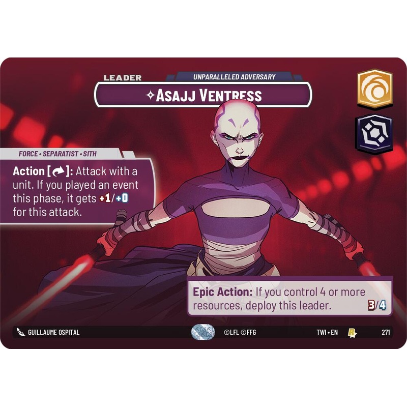 Asajj Ventress – Unparalleled Adversary (271) (Showcase) (271) [Twilight of the Republic]