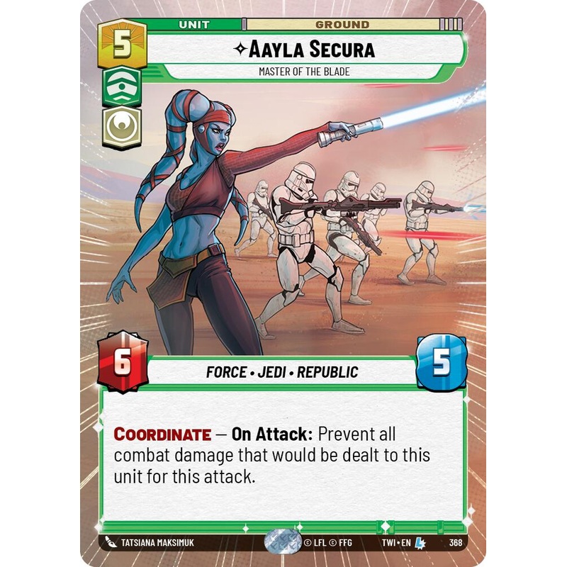 Aayla Secura – Master of the Blade (368) (Hyperspace) (368) [Twilight of the Republic]