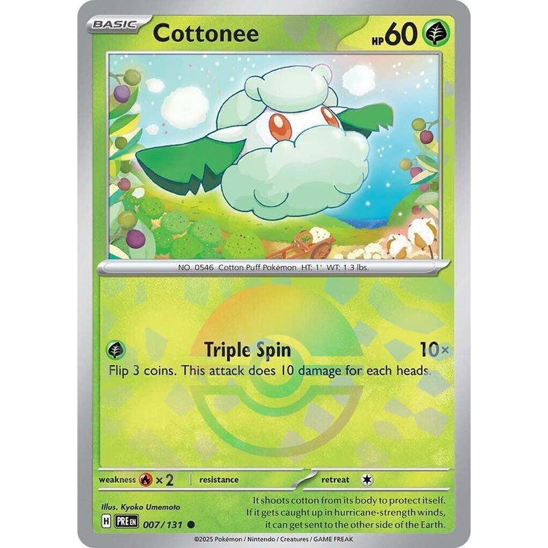 Cottonee (007/131) (Poke Ball Pattern) [Scarlet & Violet: Prismatic Evolutions]