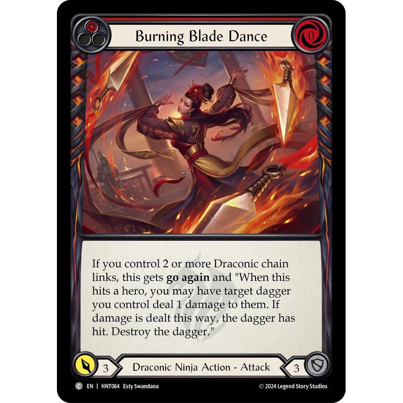 Burning Blade Dance (Red) [HNT064] (The Hunted)