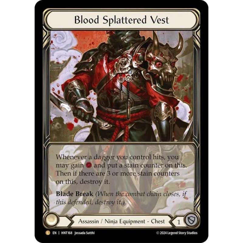 Blood Splattered Vest (Extended Art) [HNT168] (The Hunted)  Cold Foil