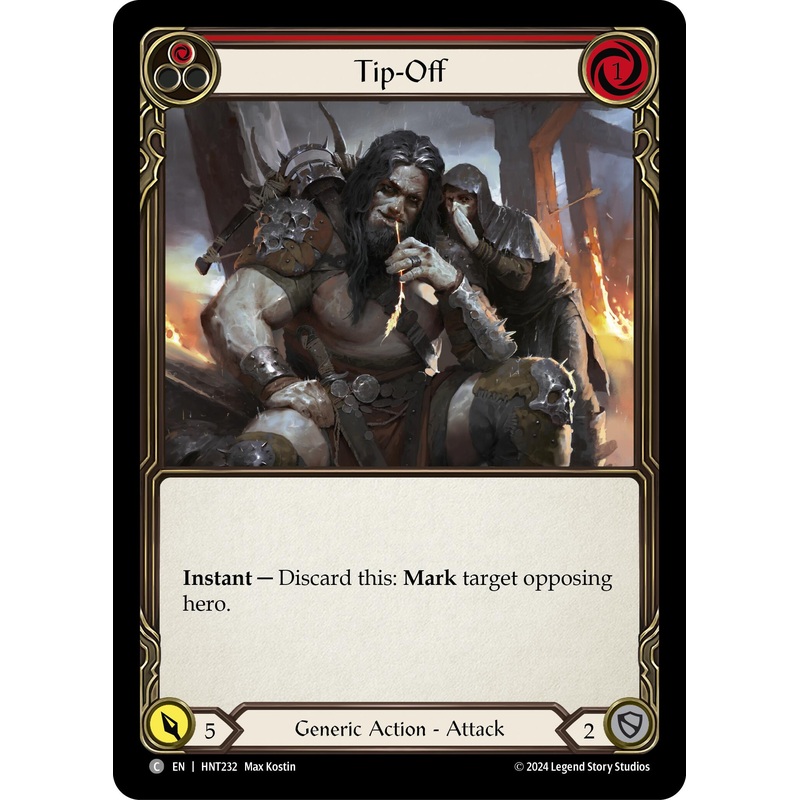 Tip-Off (Red) [HNT232] (The Hunted)  Rainbow Foil