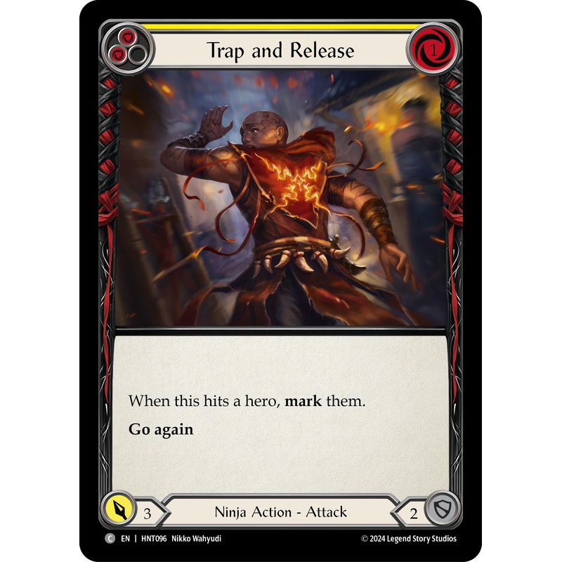 Trap and Release (Yellow) [HNT096] (The Hunted)  Rainbow Foil