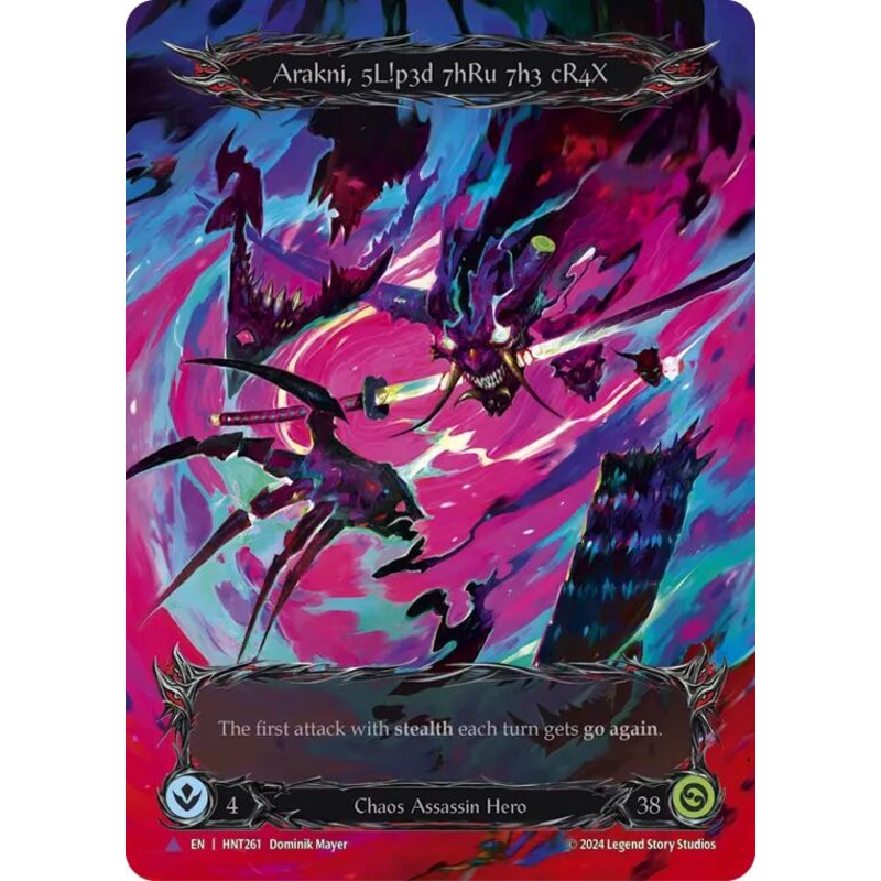 Arakni, 5L!p3d 7hRu 73h cR4X (Marvel) [HNT261] (The Hunted)  Cold Foil