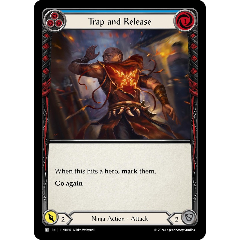 Trap and Release (Blue) [HNT097] (The Hunted)  Rainbow Foil
