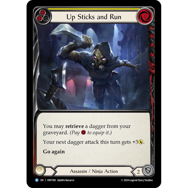 Up Sticks and Run (Yellow) [HNT180] (The Hunted)  Rainbow Foil