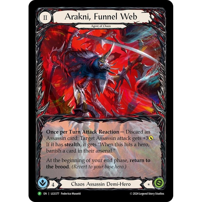 Arakni, Funnel Web (Extended Art) [LGS377] (Promo)  Rainbow Foil