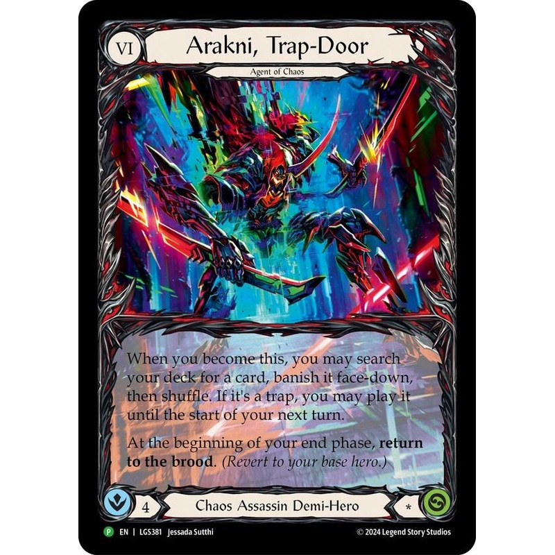 Arakni, Trap-Door (Extended Art) [LGS381] (Promo)  Rainbow Foil