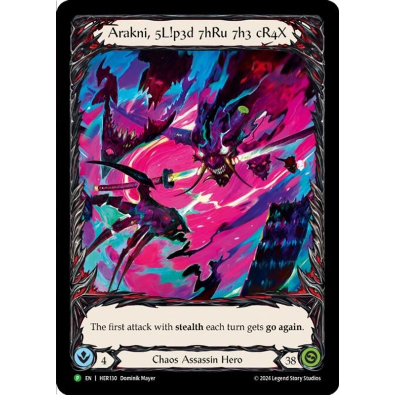 Arakni, 5L!p3d 7hRu 73h cR4X (Extended Art) [HER130] (Promo)  Cold Foil