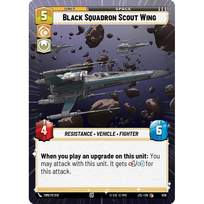 Black Squadron Scout Wing (936) (Hyperspace Foil) (936) [Jump to Lightspeed]