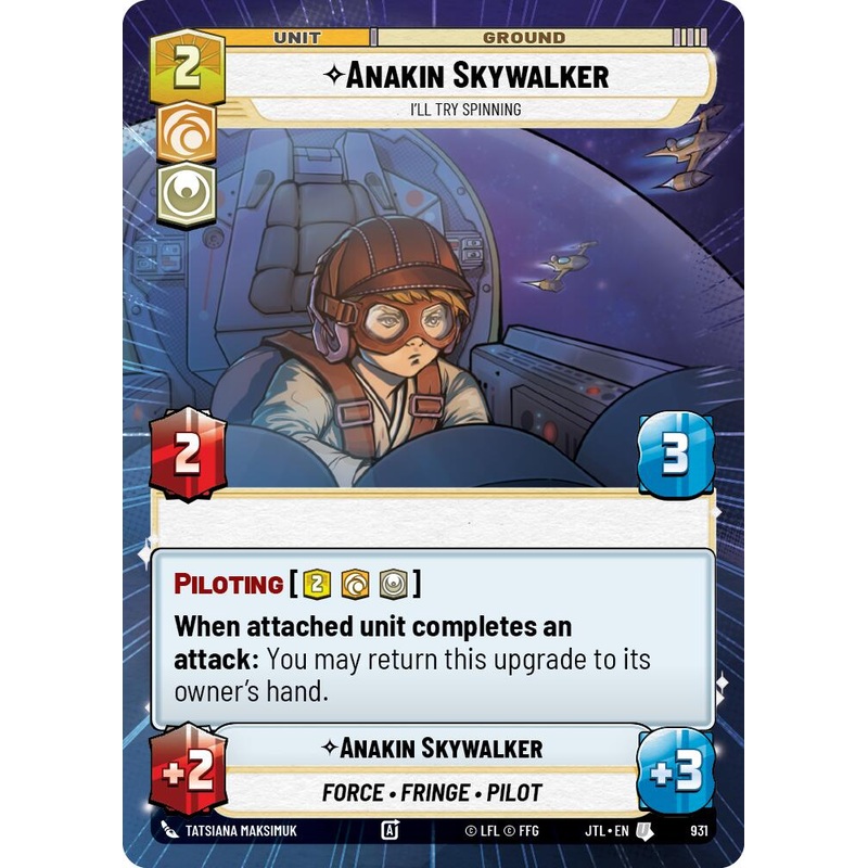 Anakin Skywalker – I’ll Try Spinning (931) (Hyperspace Foil) (931) [Jump to Lightspeed]