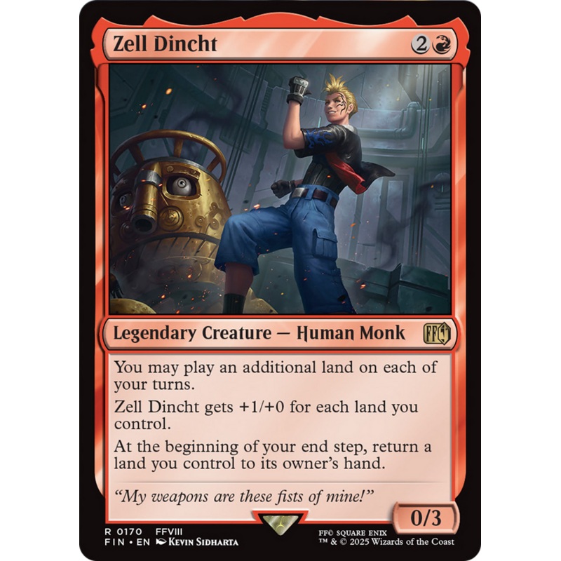 Zell Dincht [FINAL FANTASY]|Near Mint|Lightly Played|Moderately Played|Heavily Played|Damaged|Near Mint Foil|Lightly Played Foil|Moderately Played Foil|Heavily Played Foil|Damaged Foil