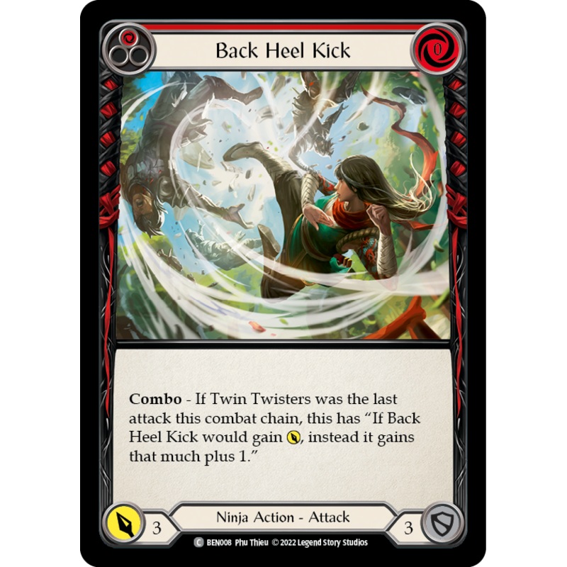 Back Heel Kick (Red) [BEN008] (Outsiders Benji Blitz Deck)