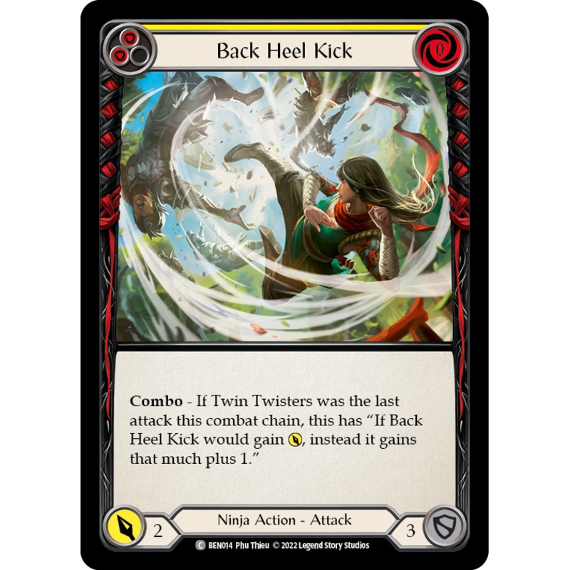 Back Heel Kick (Yellow) [BEN014] (Outsiders Benji Blitz Deck)