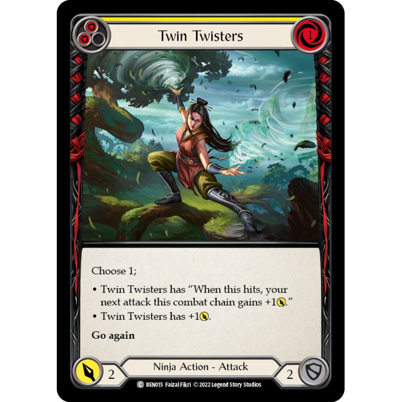 Twin Twisters (Yellow) [BEN015] (Outsiders Benji Blitz Deck)