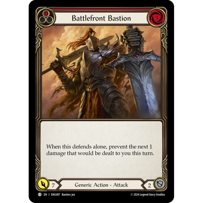 Battlefront Bastion (Red) [ENG007] (Part the Mistveil Enigma Blitz Deck)
