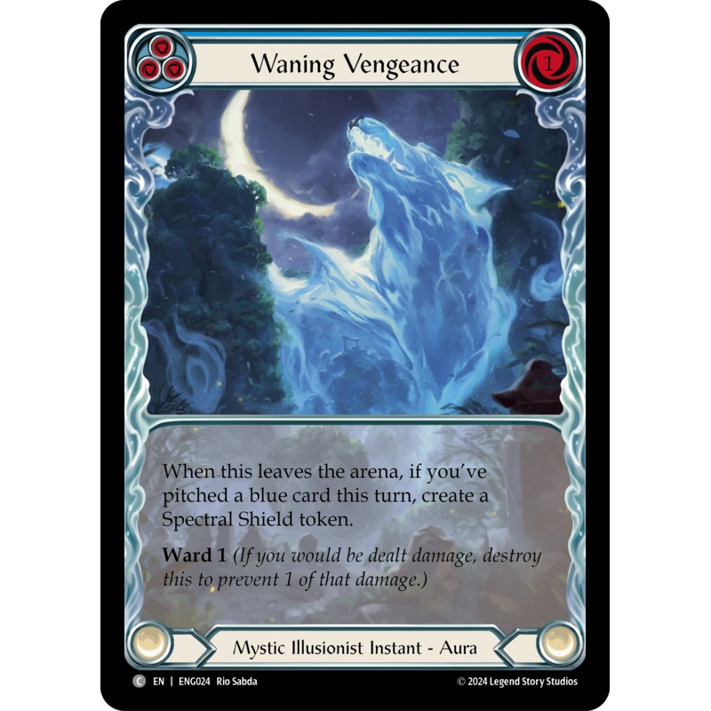 Waning Vengeance (Blue) [ENG024] (Part the Mistveil Enigma Blitz Deck)