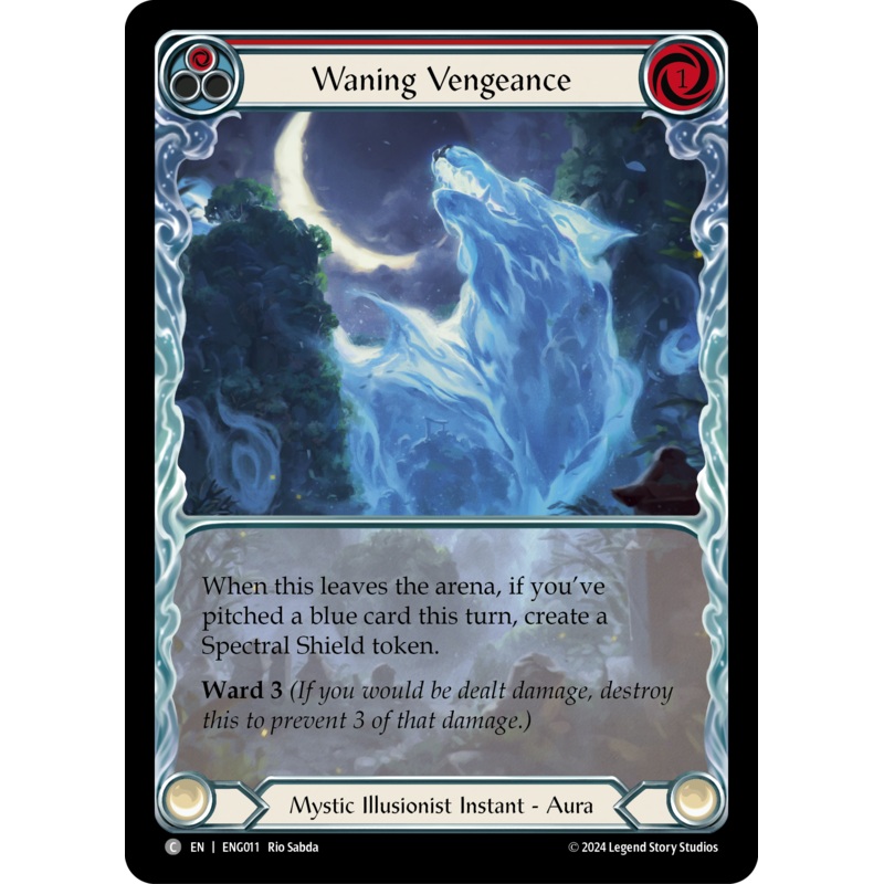 Waning Vengeance (Red) [ENG011] (Part the Mistveil Enigma Blitz Deck)