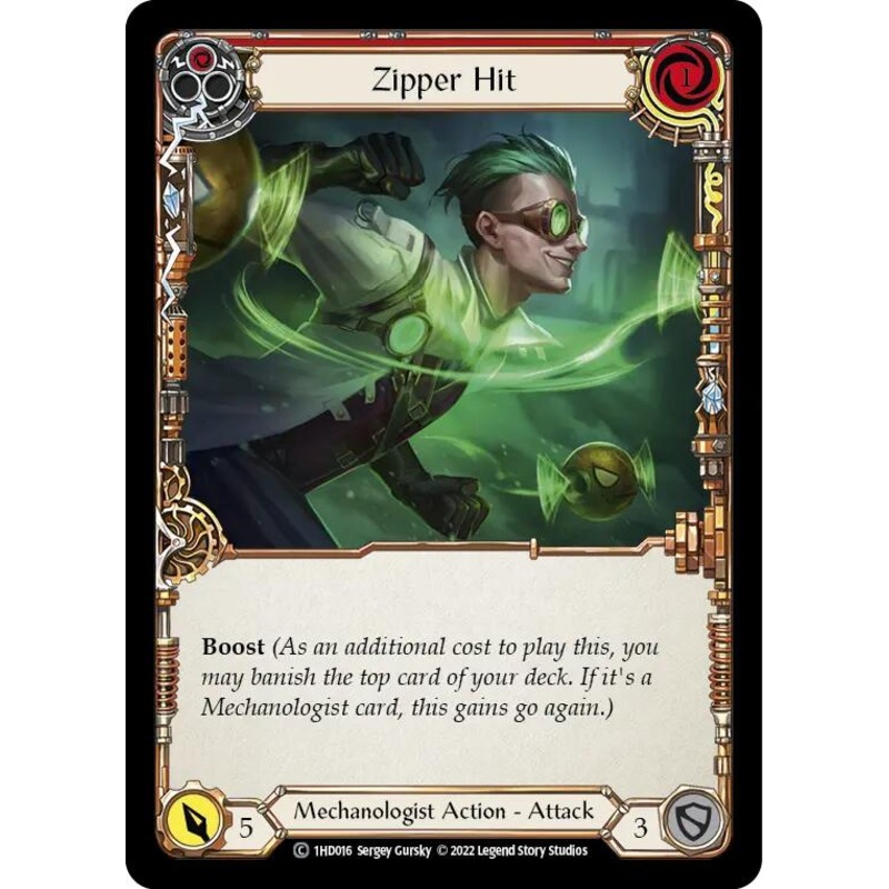 Zipper Hit (Red) [1HD016] (History Pack 1 Dash Blitz Deck)