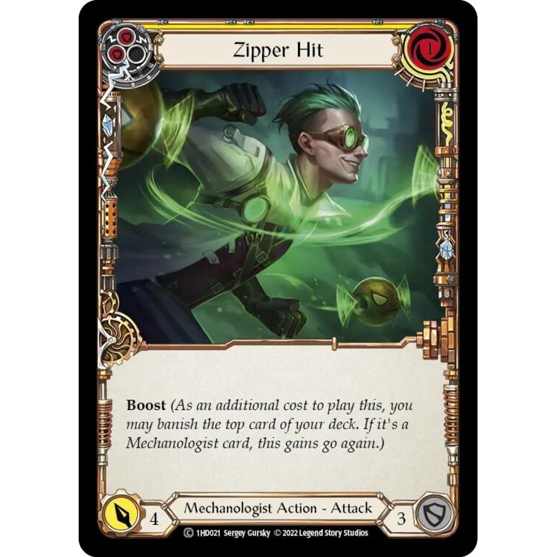 Zipper Hit (Yellow) [1HD021] (History Pack 1 Dash Blitz Deck)