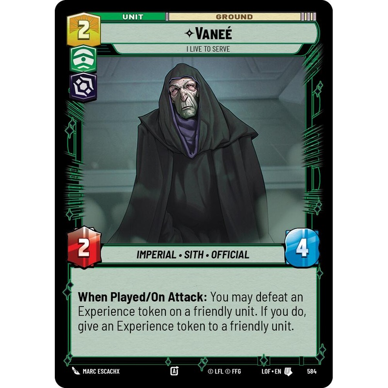 Vanee – I Live to Serve (584) (Foil) (584) [Legends of the Force]