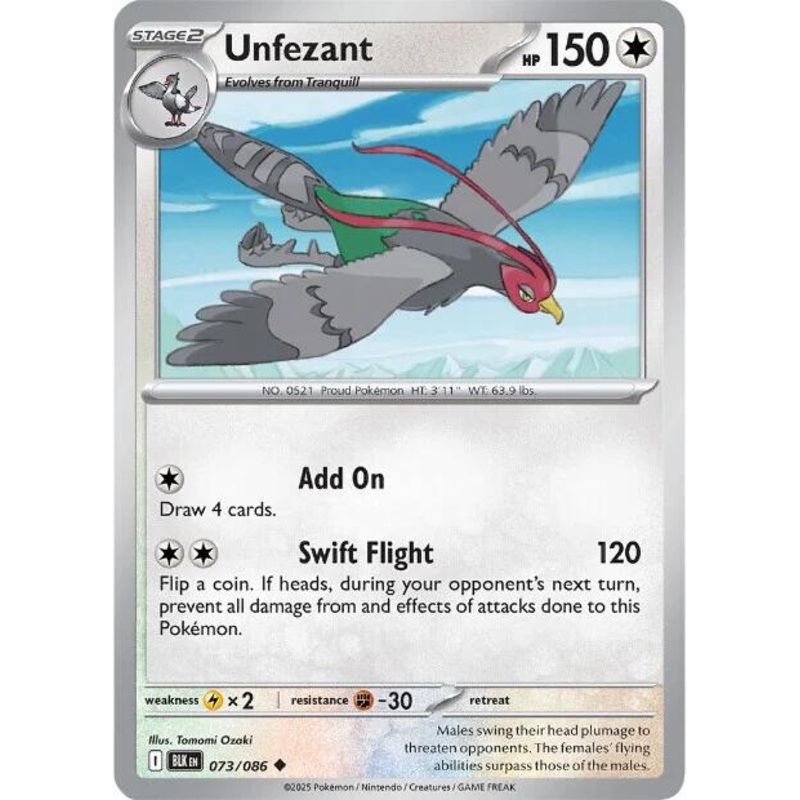 Unfezant (073/086) [Scarlet & Violet: Black Bolt]