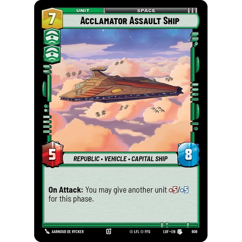 Acclamator Assault Ship (608) (Foil) (608) [Legends of the Force]