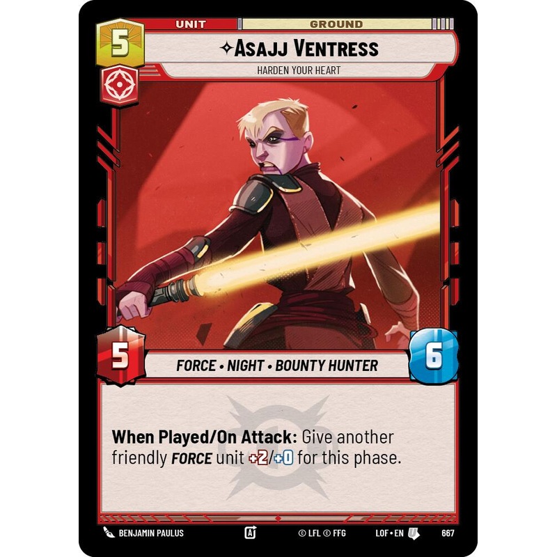 Asajj Ventress – Harden Your Heart (667) (Foil) (667) [Legends of the Force]
