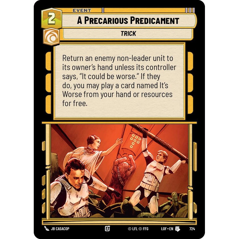 A Precarious Predicament (724) (Foil) (724) [Legends of the Force]