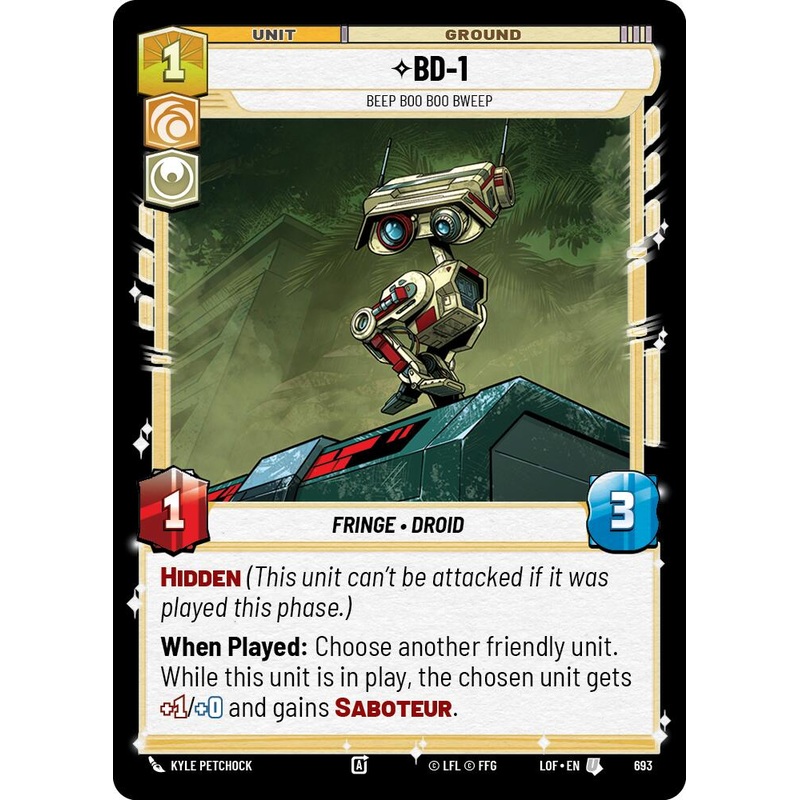 BD-1 – Beep Boo Boo Bweep (693) (Foil) (693) [Legends of the Force]