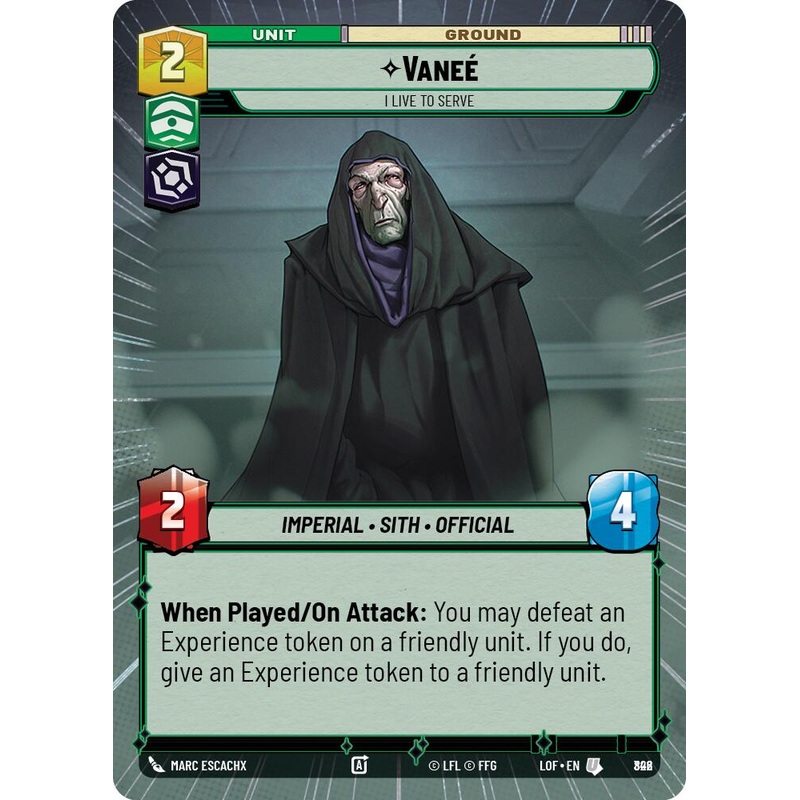 Vanee – I Live to Serve (822) (Hyperspace Foil) (822) [Legends of the Force]