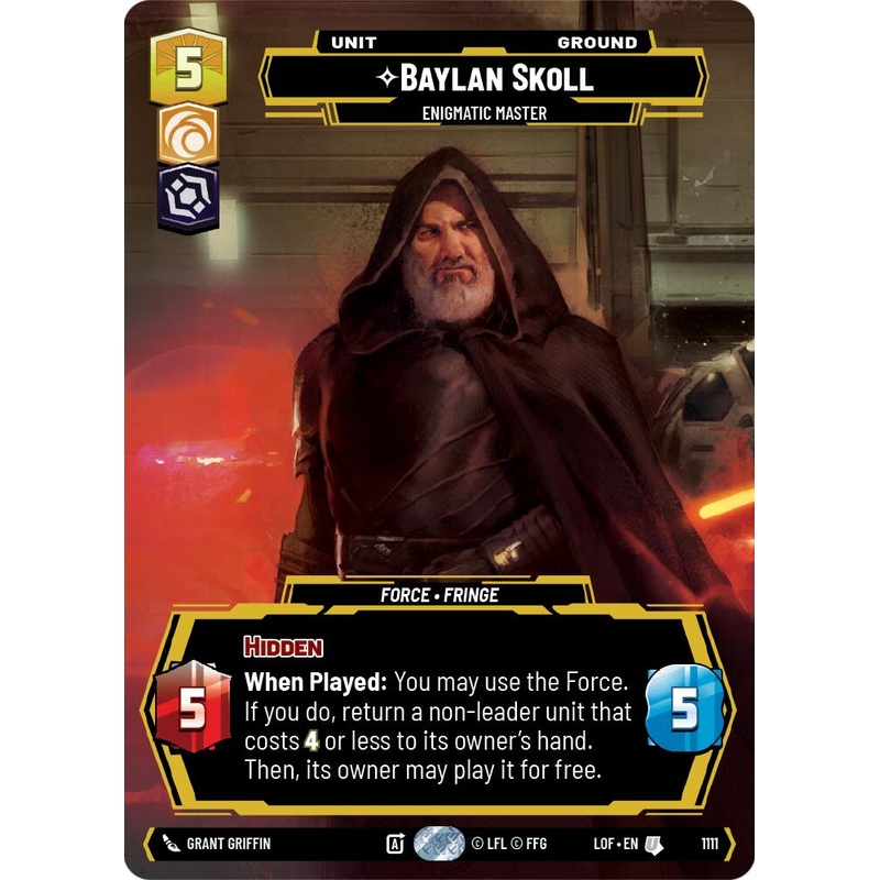 Baylan Skoll – Enigmatic Master (1111) (Prestige Foil) (1111) [Legends of the Force]