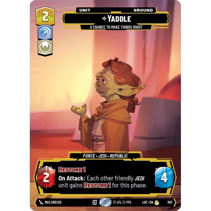 Yaddle – A Chance To Make Things Right (1101) (Prestige Foil) (1101) [Legends of the Force]
