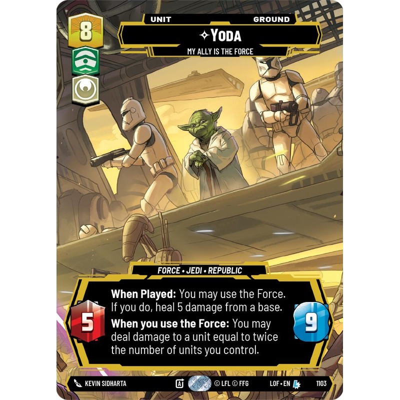 Yoda – My Ally is the Force (1103) (Prestige Foil) (1103) [Legends of the Force]