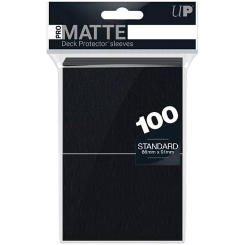 Ultra-Pro Standard Black MATTE Sleeves – 66mm x 91mm (100)