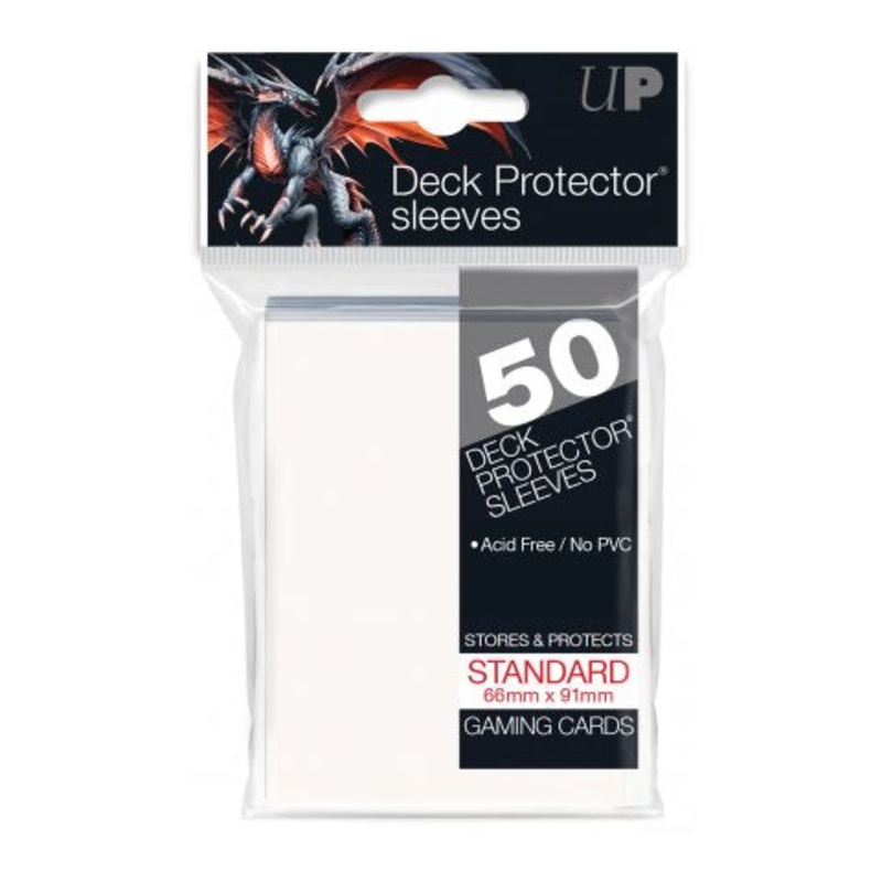 Ultra-Pro Standard White Sleeves – 66mm x 91mm (50)