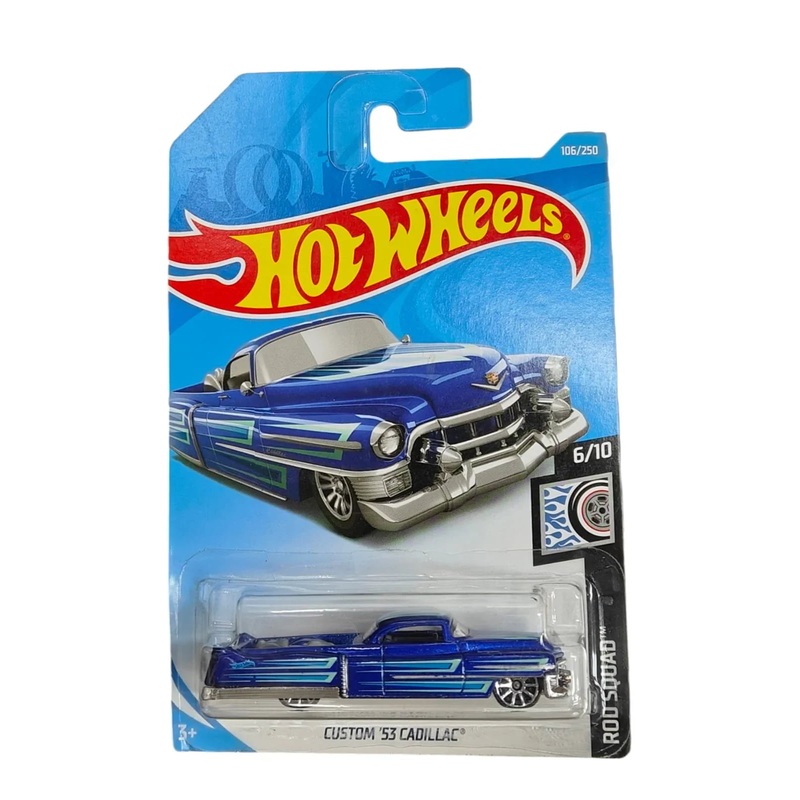 Hot Wheels 2019 Rod Squad 6/10 – Custom ’53 Cadillac, Pack of 1, Blue (Hard to find)