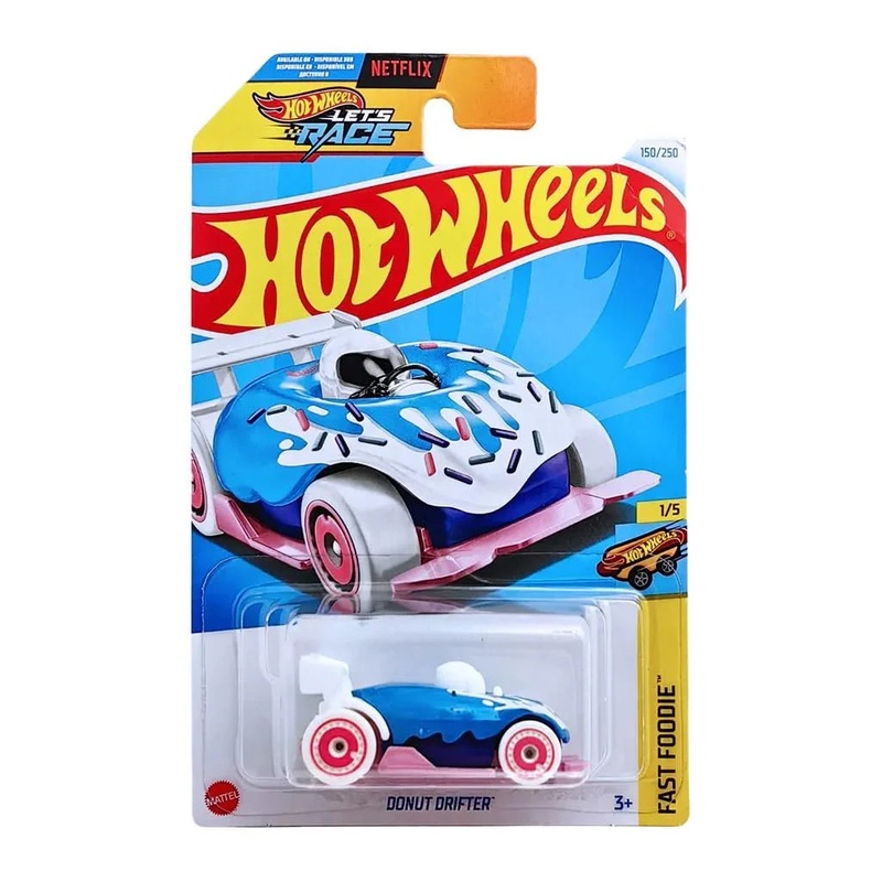 Hot Wheels Let’s Race Netflix Donut Drifter Fast Foodie for Ages 3 and Up (Multi)