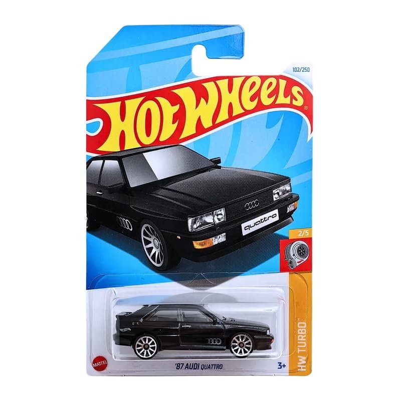 Hot Wheels 87 Audi Quattro HW Turbo for Ages 3 and Up (Black)-HTD24