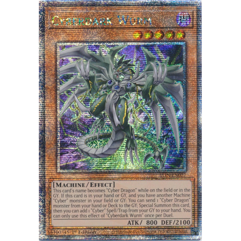 [QUARTER CENTURY SECRET RARE] Cyberdark Wurm – ALIN-EN027 –  1st Edition
