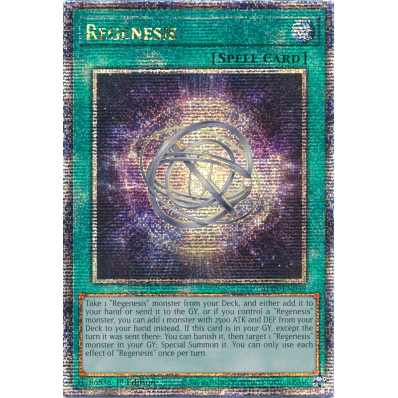 [QUARTER CENTURY SECRET RARE] Regenesis – ALIN-EN059 –  1st Edition