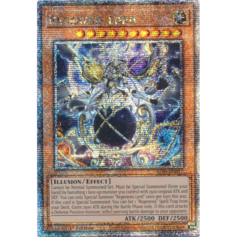 [QUARTER CENTURY SECRET RARE] Regenesis Lord – ALIN-EN017 –  1st Edition