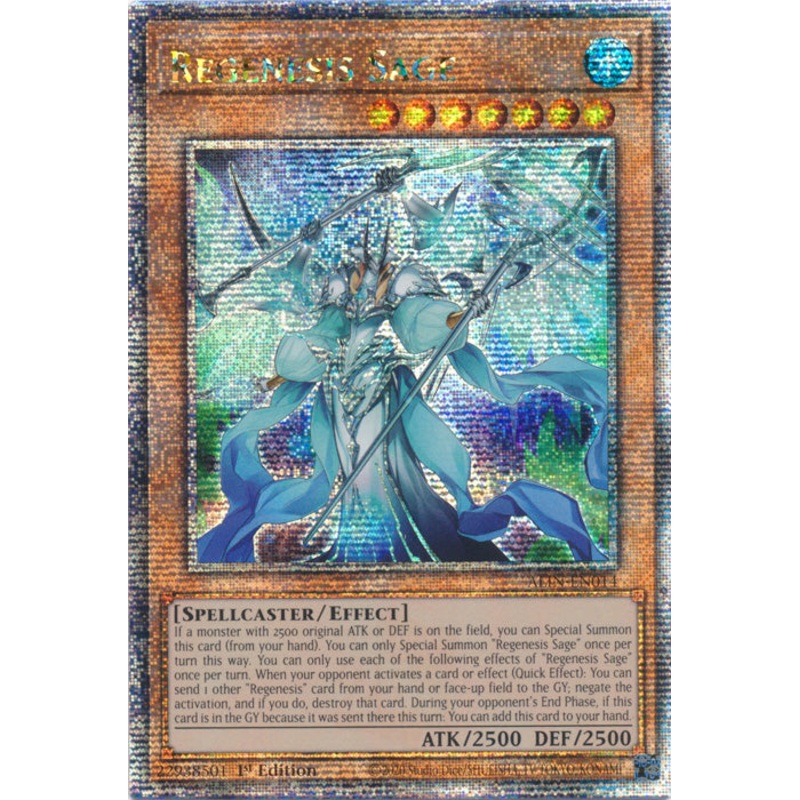 [QUARTER CENTURY SECRET RARE] Regenesis Sage – ALIN-EN014 –  1st Edition