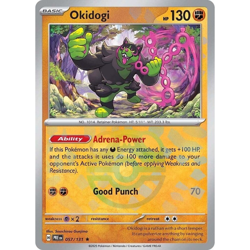 [MASTER BALL] Okidogi – 057/131 – Reverse Holo Prismatic Evolutions